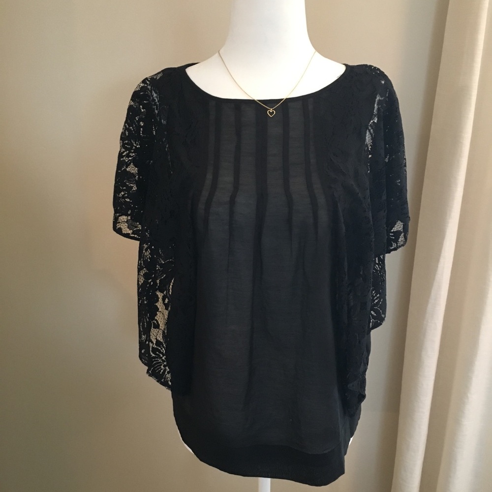 Joie Lace Cotton/Silk Blend Top